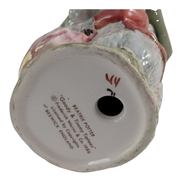 Beatrix Potter Goody & Timmy Tiptoes Figurine England 1986 Frederick Warne - Picture 7 of 8